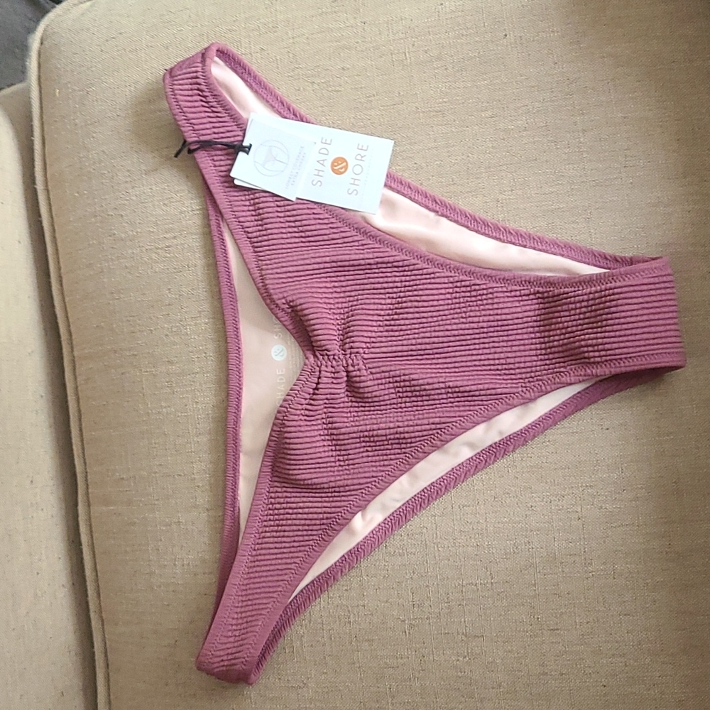 Shade & Shore Ribbed Cheeky Bikini Small